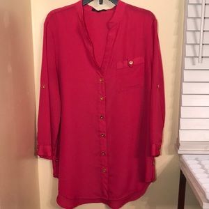 Hot Pink Button Down